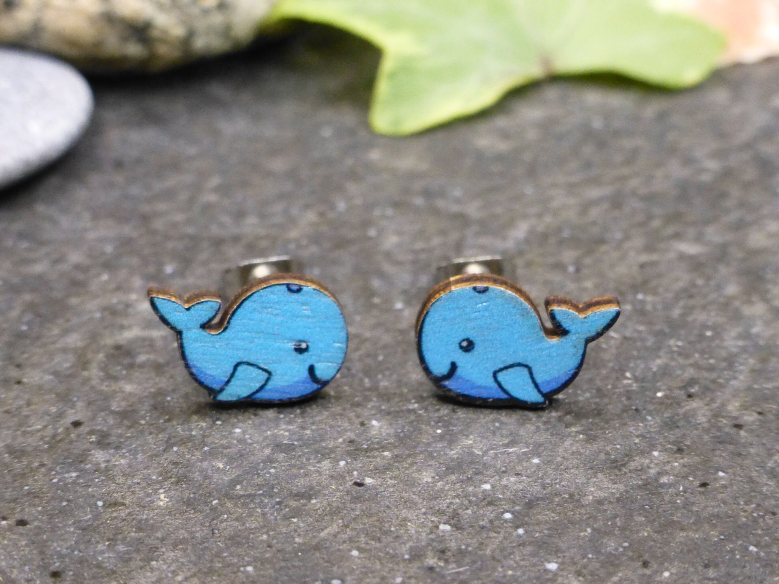 Charming Blue Whale Earrings